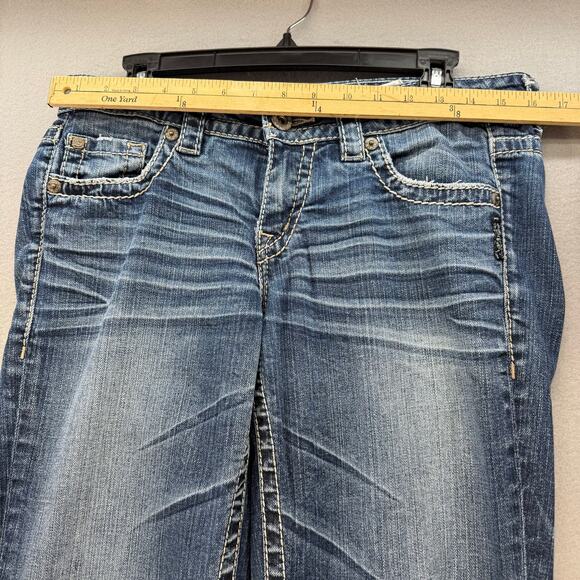 Silver Jeans Womens 29x31 (8) Blue Lola Flare Low Rise Boyfriend Y2K Jeans - Picture 13 of 16